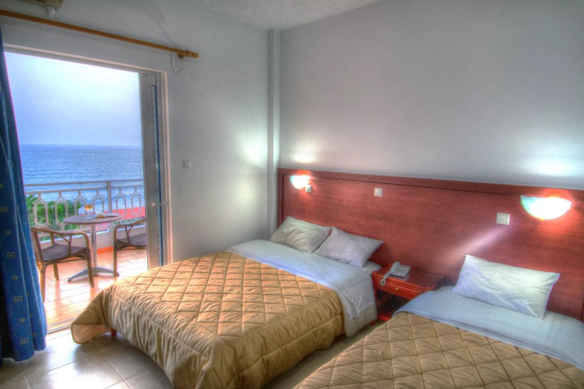 Poseidon Beach Hotel double room sea side view